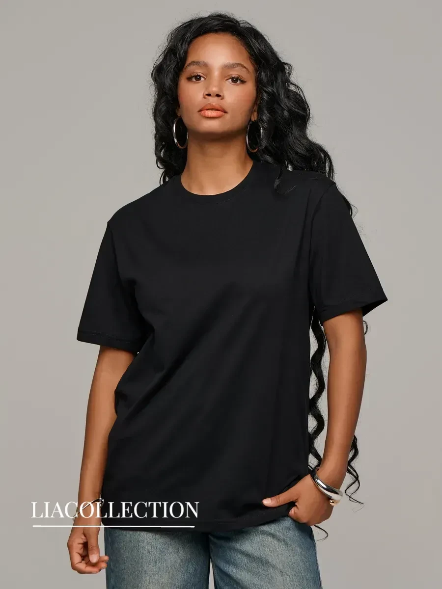 ⚡️ Футболка однотонная оверсайз, LIACOLLECTION