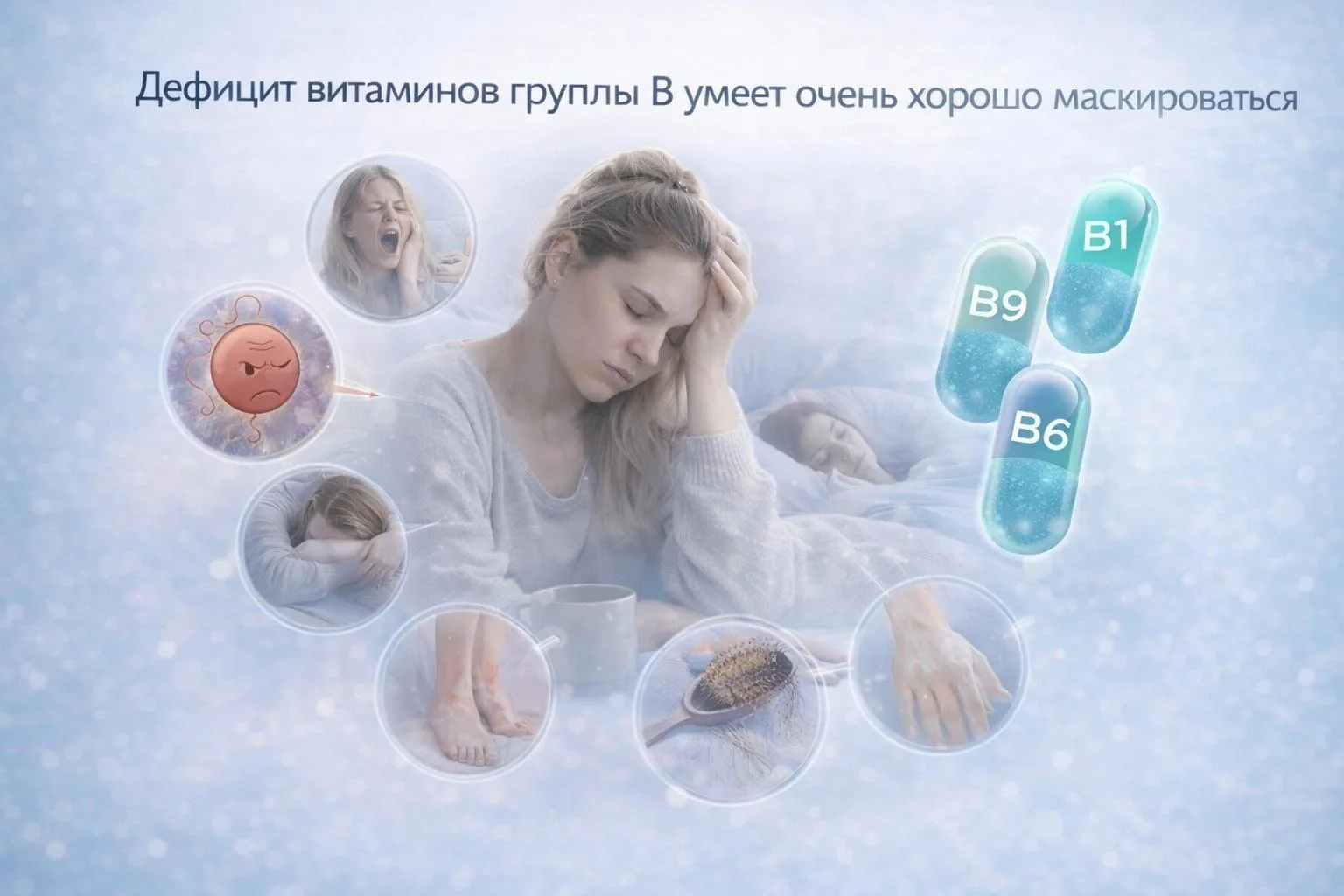Дефицит витаминов группы B умеет очень хорошо маскироваться