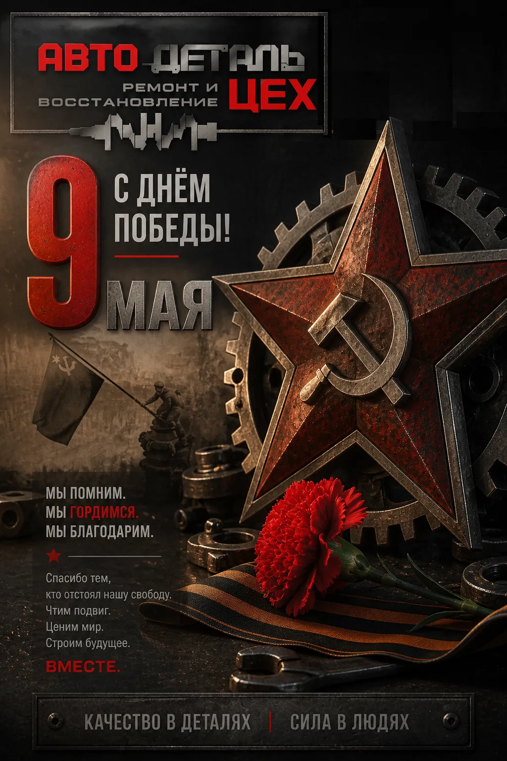 9 Мая — день, когда важны не слова, а память.
Спасибо тем, кто прошёл через войну и сделал невозможн