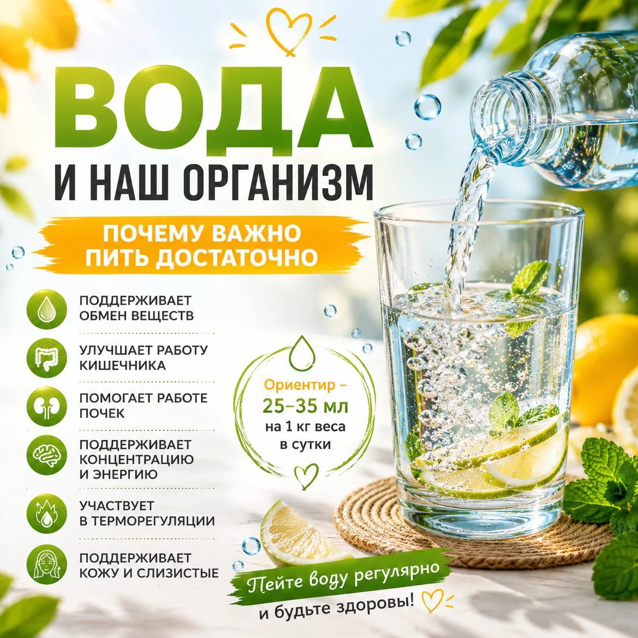 💧 Дорогие, сегодня поговорим о воде!