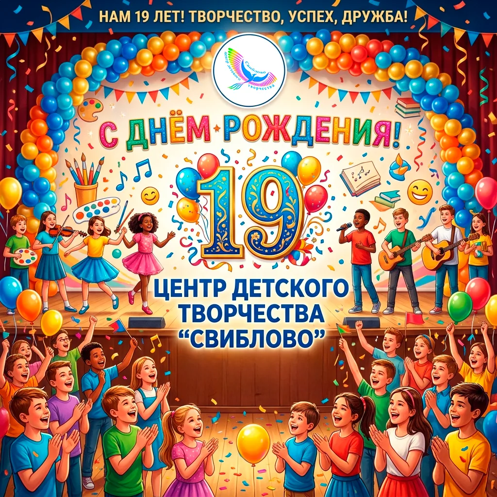С днем рождения, наш любимый дом творчества! Нам 19 лет! 🎂✨