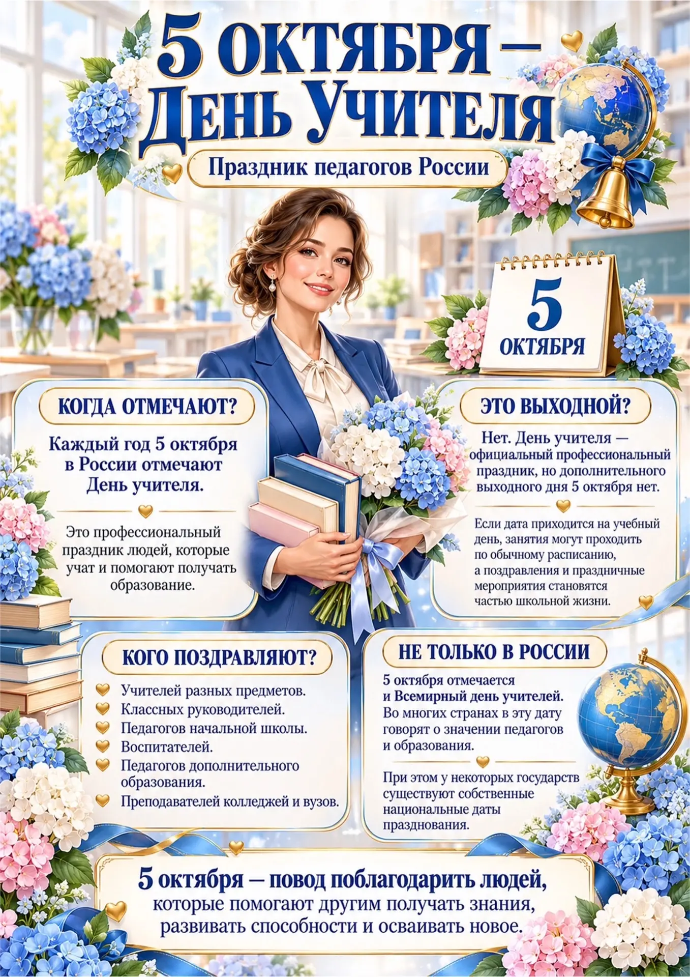 5 ОКТЯБРЯ - ДЕНЬ УЧИТЕЛЯ.