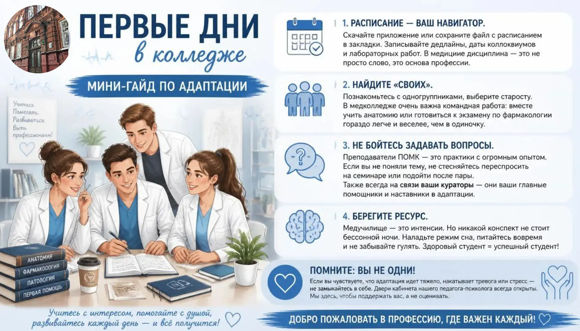 🎓 Добро пожаловать в семью Пензенского областного медицинского колледжа, дорогие перво...