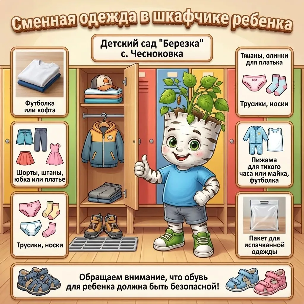 Уважаемые родители, обращаем внимание на наполняемость шкафчика ребенка.