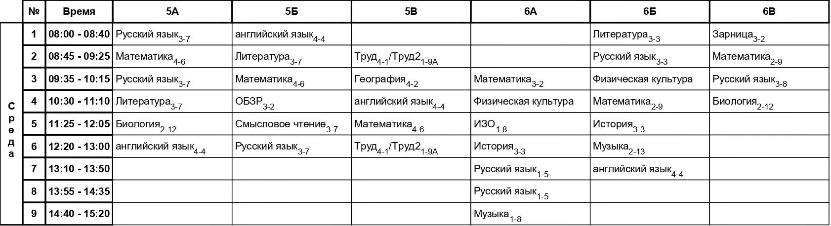 Изменения в расписании на 20.05