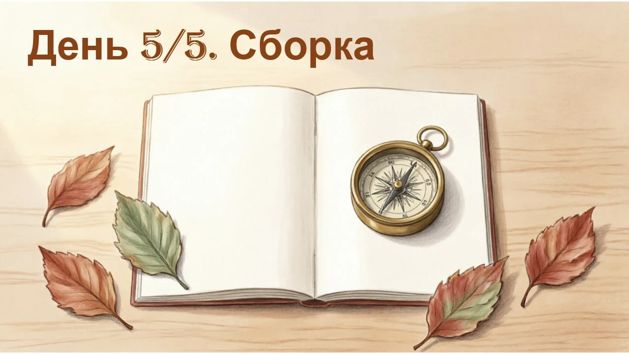 День 5/5. Ваши 15 минут: собрать неделю в один компас на осень.