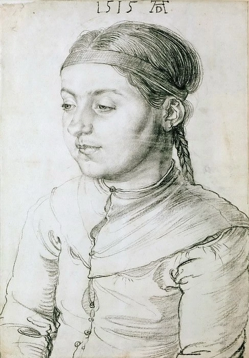 Альбрехт Дюрер
"Портрет девочки", 1515 г. 

Бумага, уголь. 42.1 x 29.1 см. Берлинский гравюрный каби