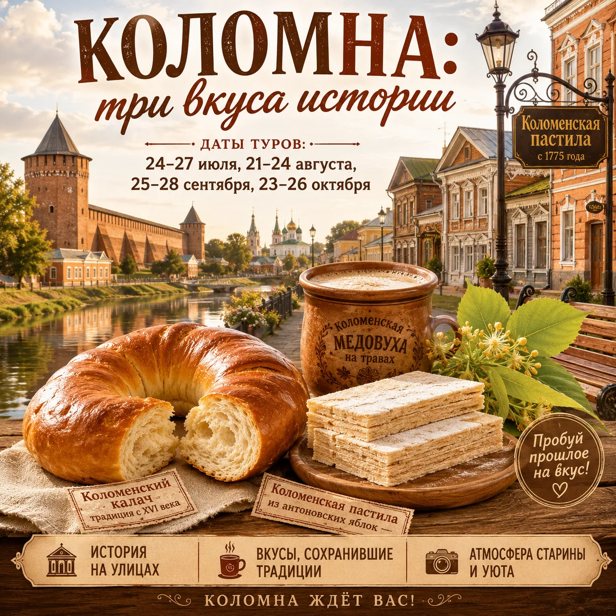 Тур "Коломна: три вкуса истории"