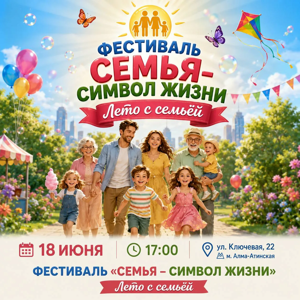 🥳Напоминаю, что завтра в районе пройдёт большой фестиваль творчества «Семья – символ жизни». Вы смо