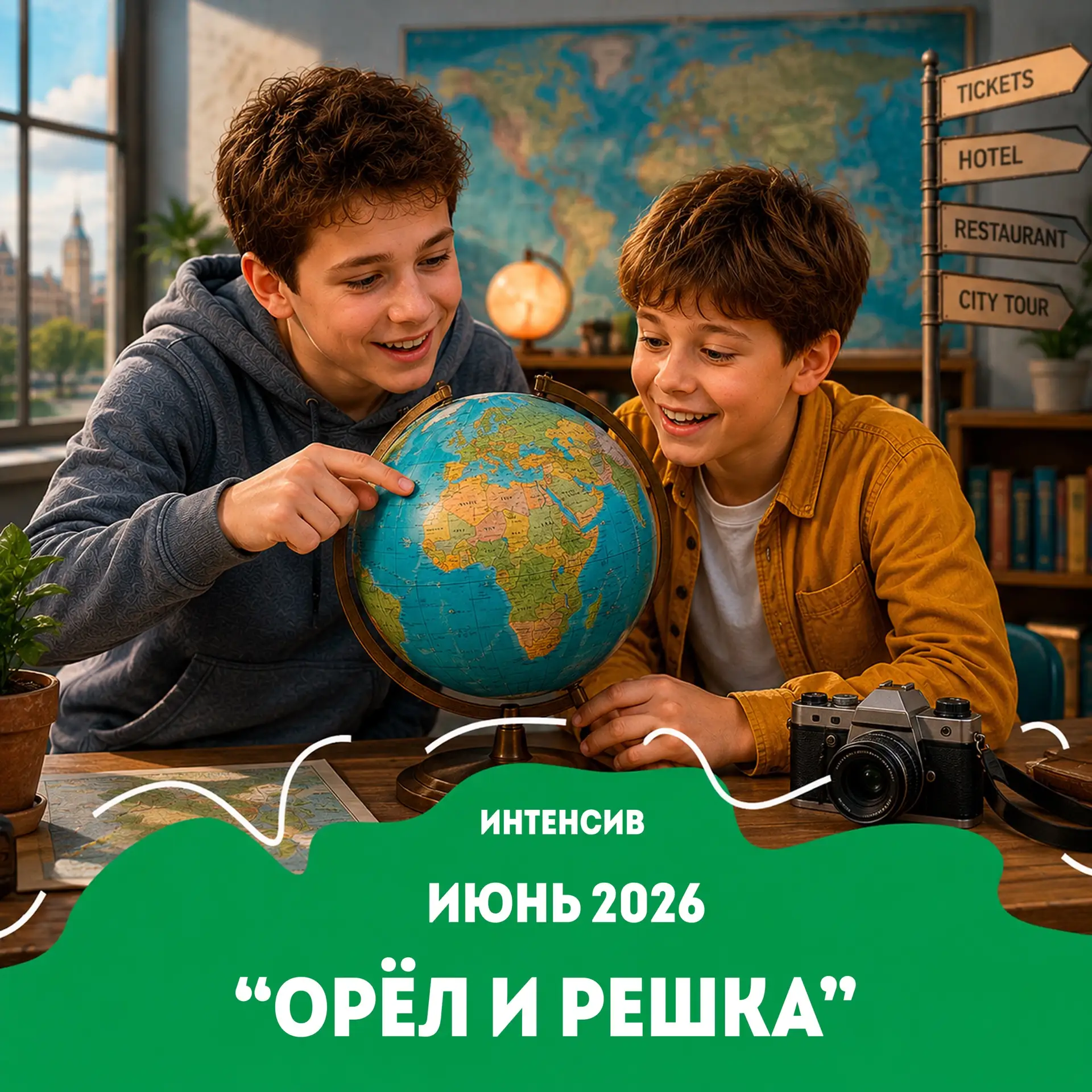 🌞 Летний интенсив «9 стран» — английский через путешествия и творчество! 🌎✨