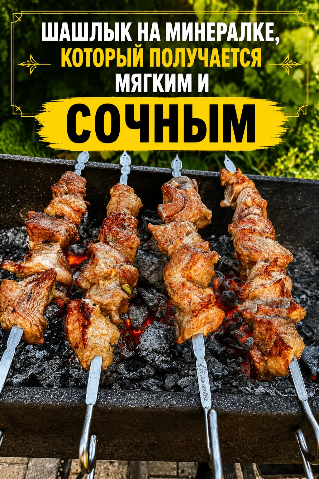 ШАШЛЫК НА МИНЕРАЛКЕ И ЭТО ПРОСТО НЕЧТО 😍 МЯСО ПОЛУЧИЛОСЬ ОЧЕНЬ МЯГКОЕ И СОЧНОЕ! С КОРО...