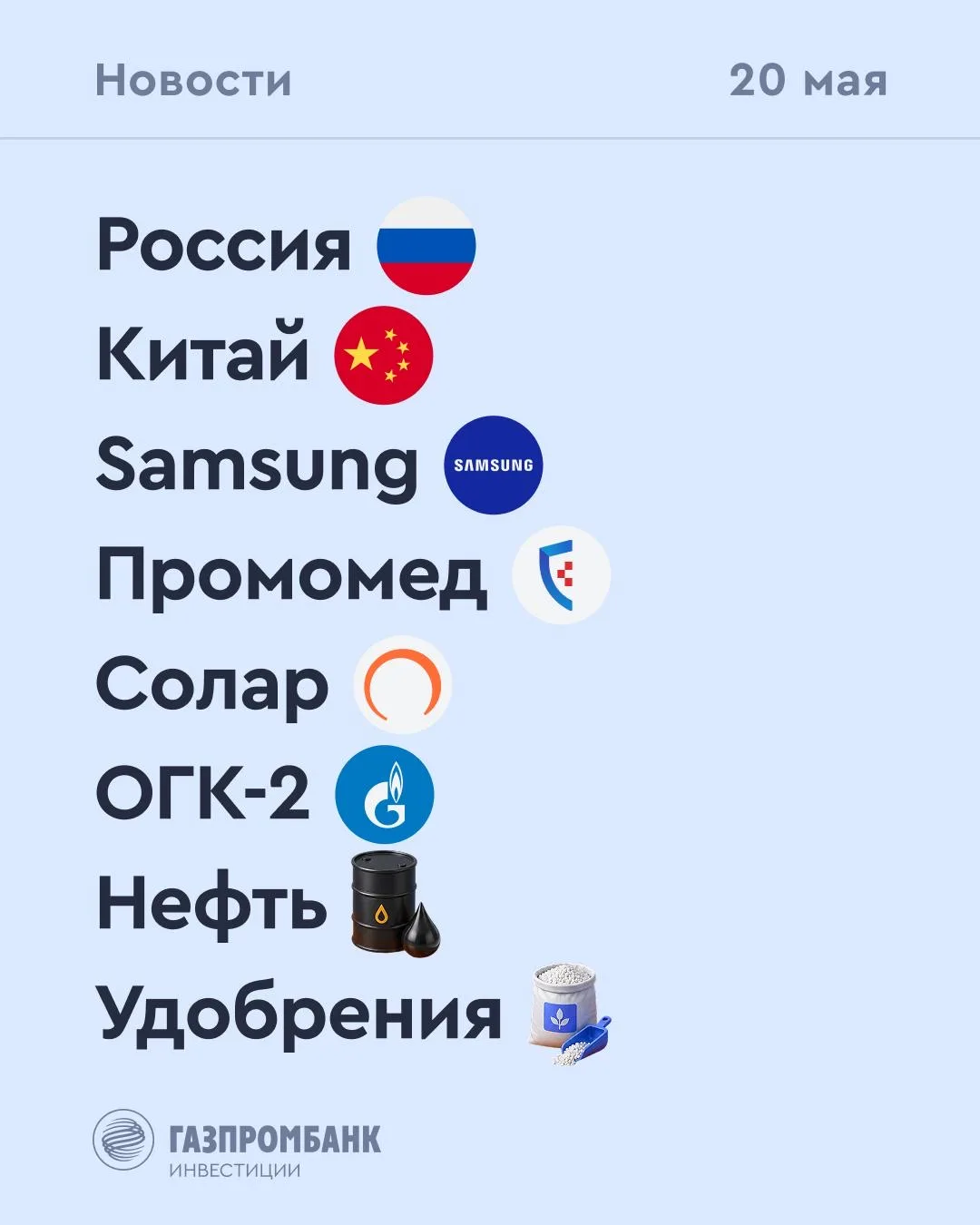 ➡️ Что происходит на рынке Сегодня, 20 мая  🔹 Инфляционные ожидания населения России выросли с 12,9%