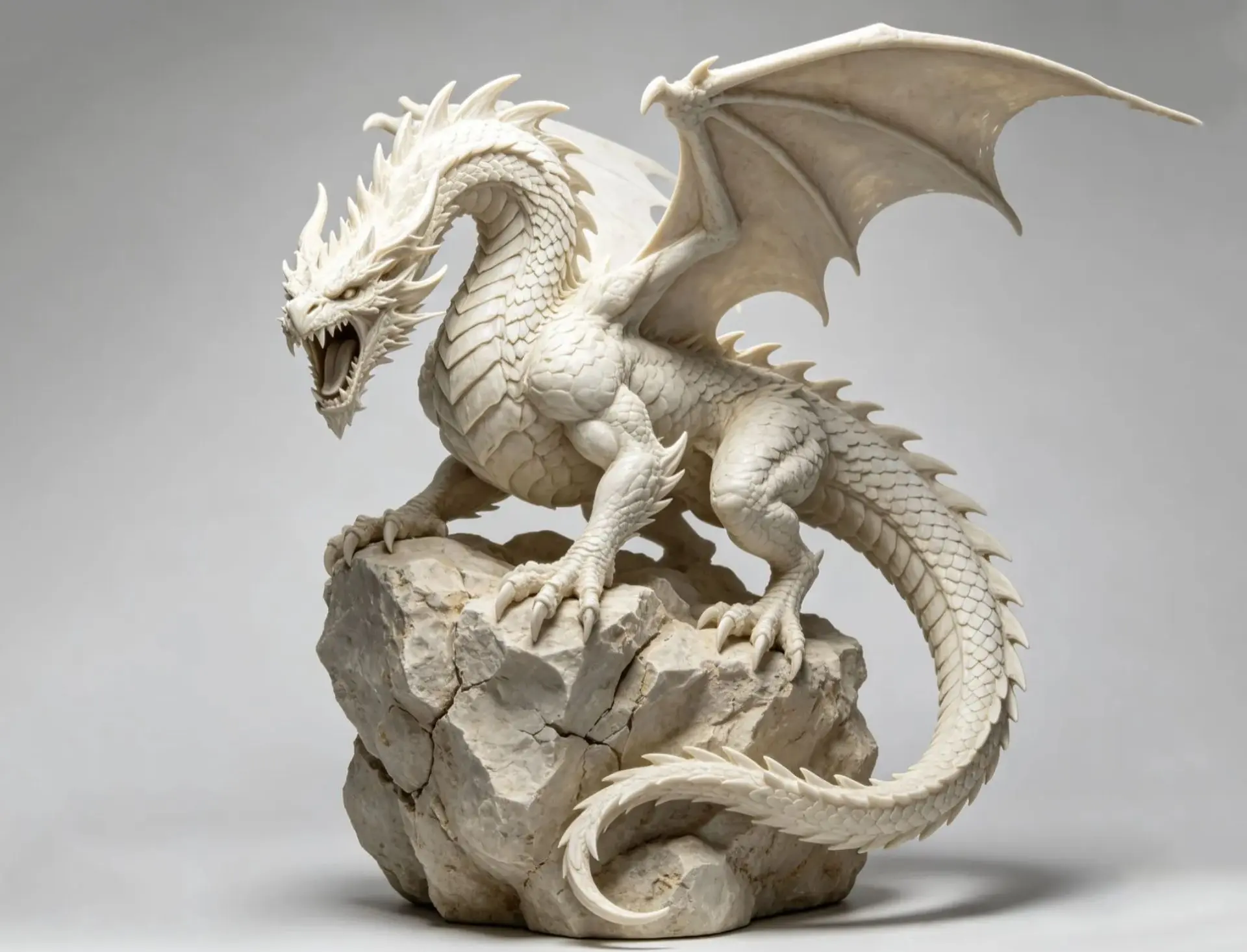 Дракон на камне 3D модель STL