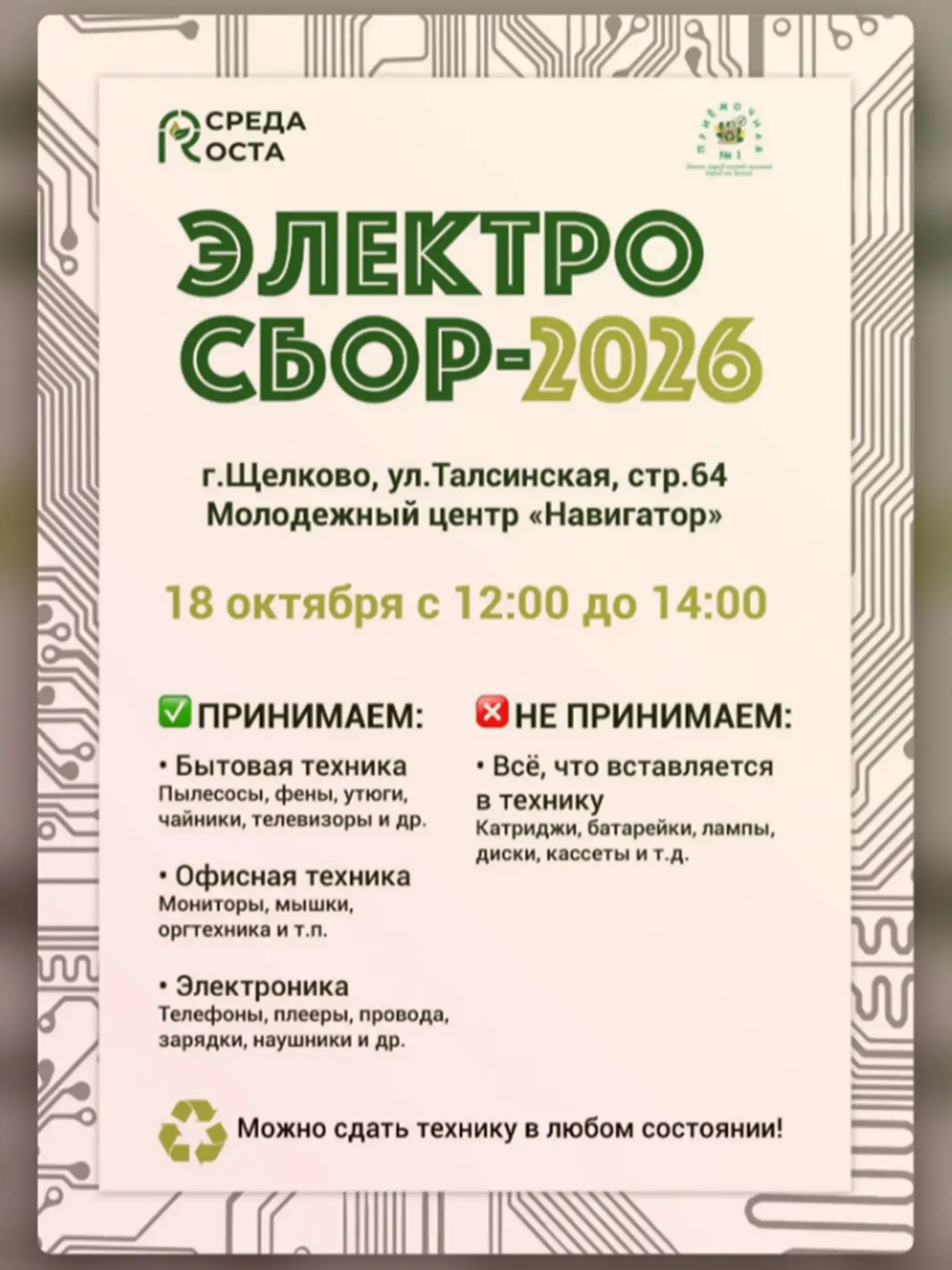 🍂 В Щёлкове пройдёт осенний «Электросбор»!