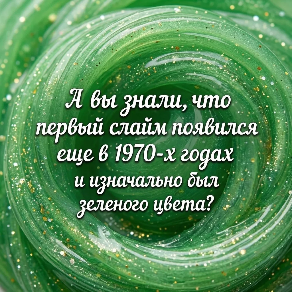 🧪 А вы знали, что первый слайм появился еще в 1970-х годах и изначально был зеленого ц...