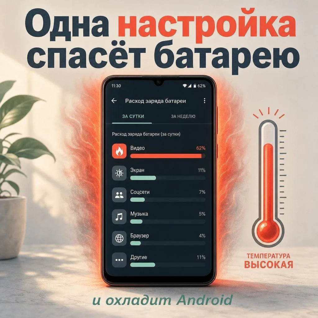 Телефон греется и быстро садится? Скорее всего, виновато одно из фоновых приложений

Перегрев не про