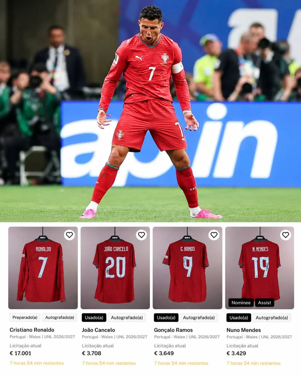 🇵🇹Роналду – самый ценный игрок сборной Португалии: 17 тысяч евро дают за его футболку...