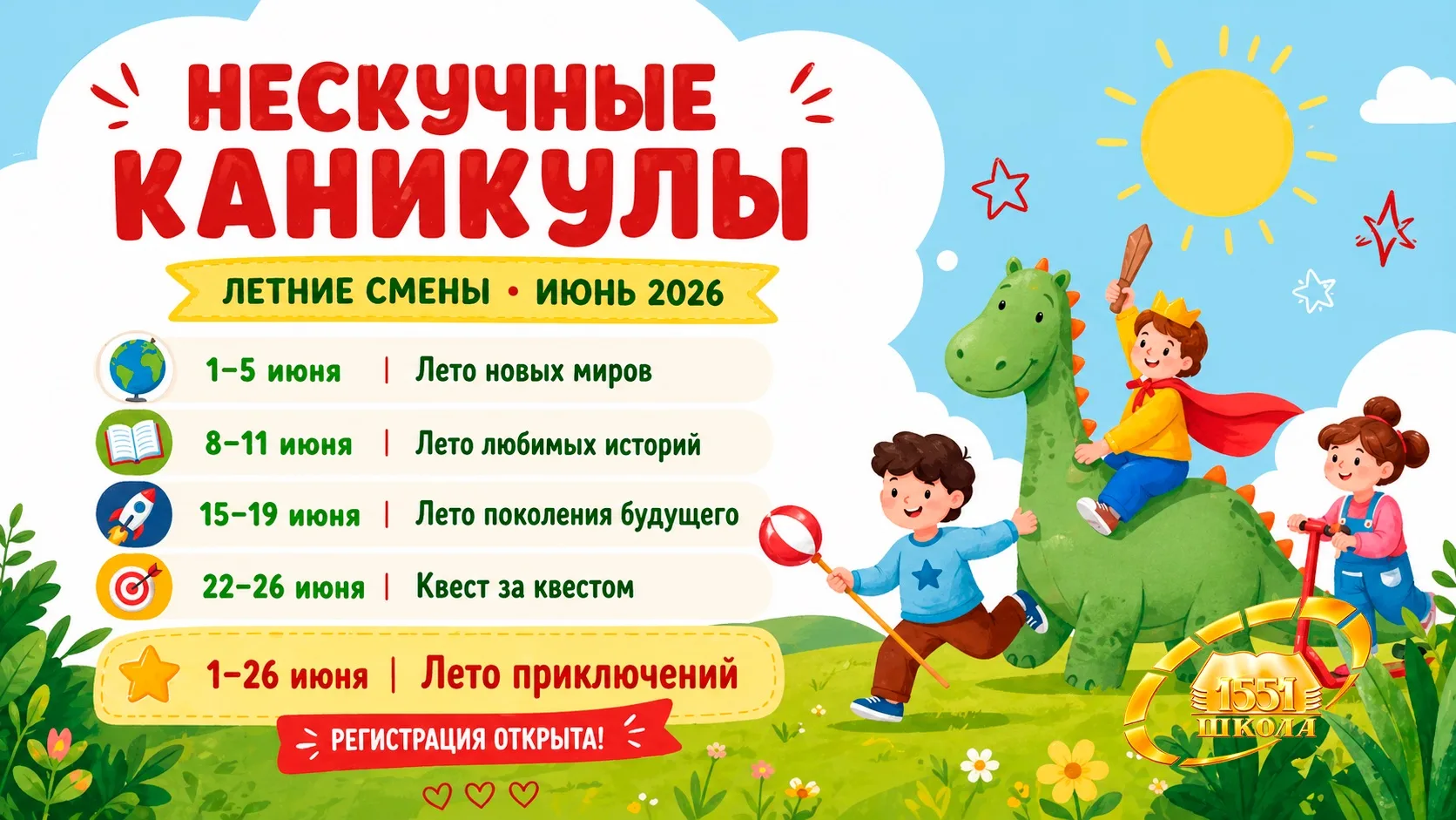 ☀️ До лета осталось 42 дня!  😎 Самое время решить, какими будут первые дни каникул.   Потому что сов
