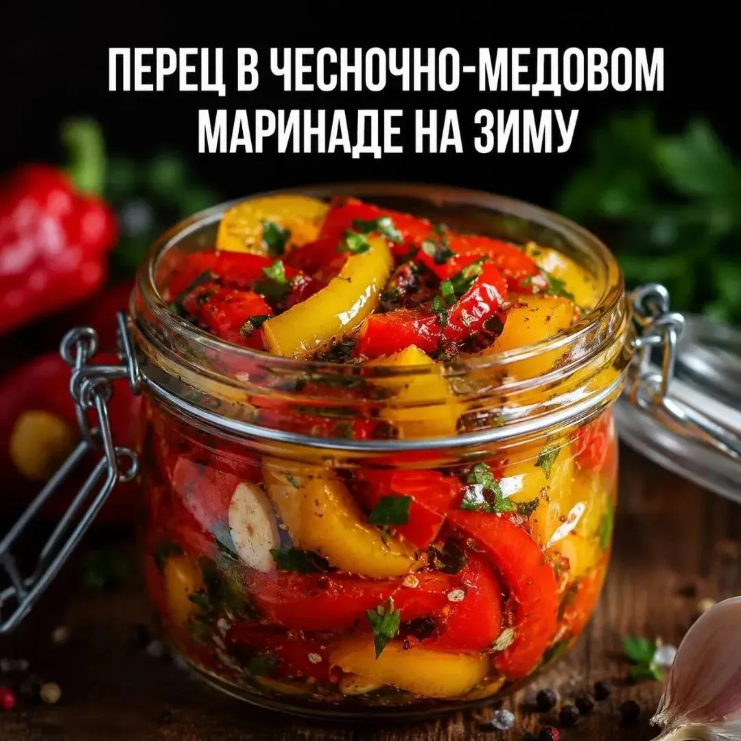 🌶️ ПЕРЕЦ В ЧЕСНОЧНО-МЕДОВОМ МАРИНАДЕ НА ЗИМУ