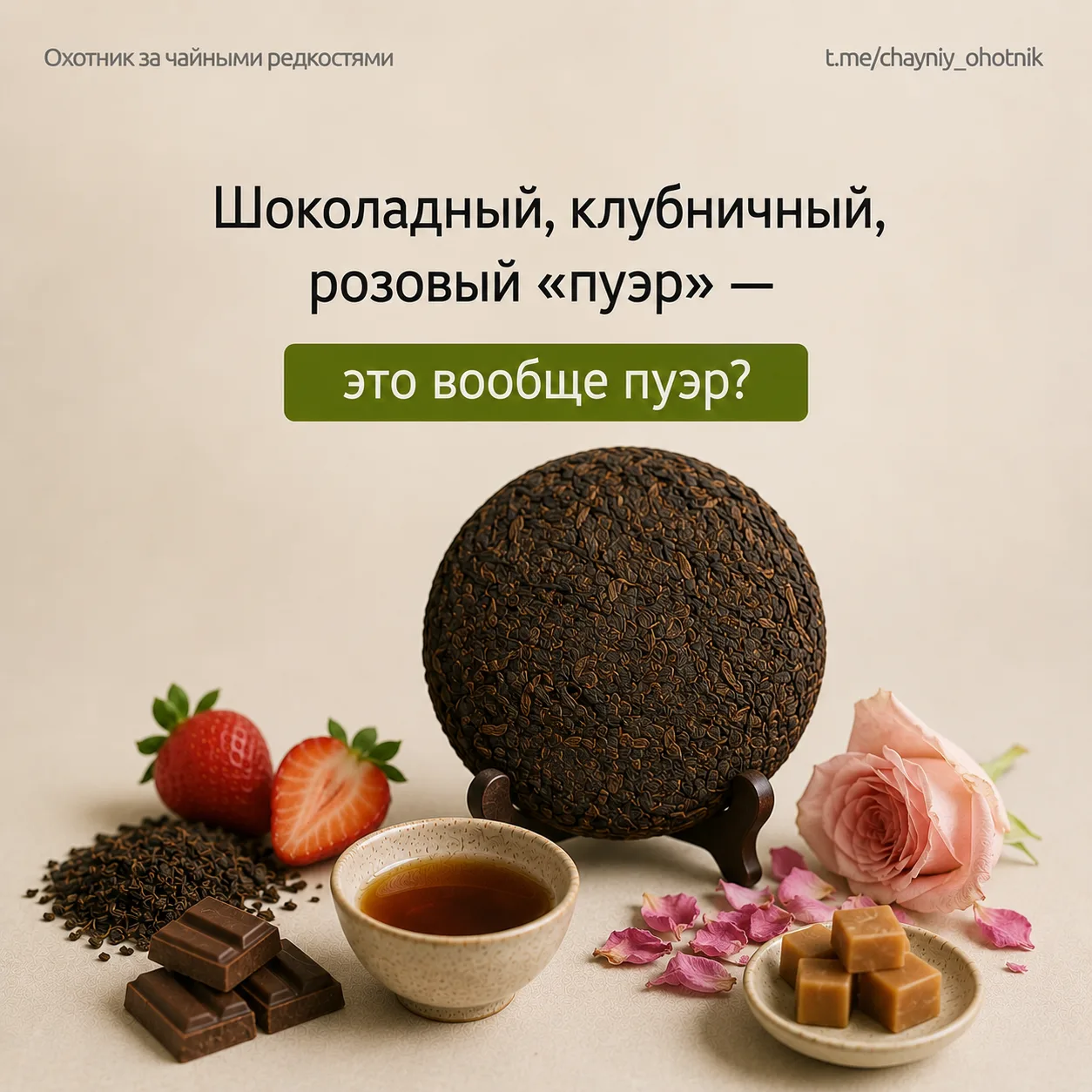 🍓Шоколадный, клубничный, розовый «пуэр» — это вообще пуэр?

Если вы зашли к нам на «огонёк» после с