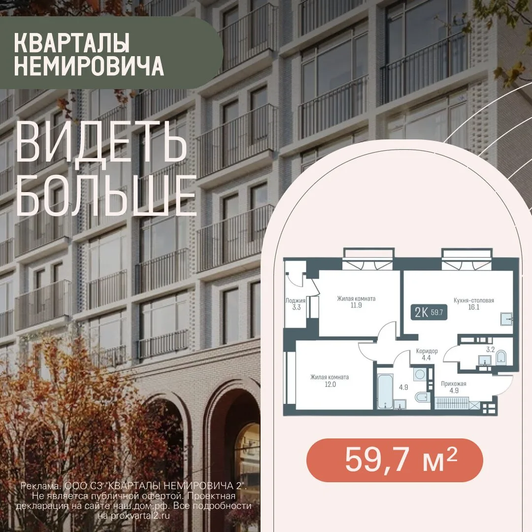 ЖК Кварталы Немировича-2 - квартиры на Левом Берегу