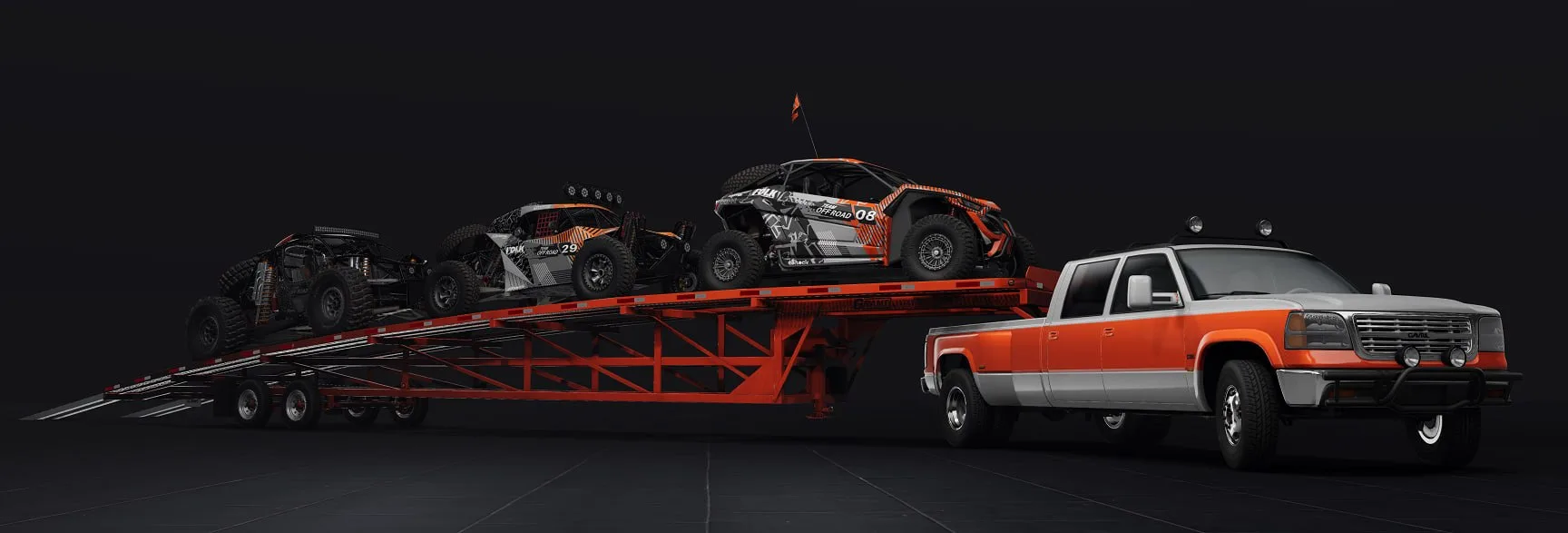 Grant Gooseneck Wedge Car Trailer v1.4
Трейлер для машин длиной 35 и 50 футов.
Трейлер оснащен двумя