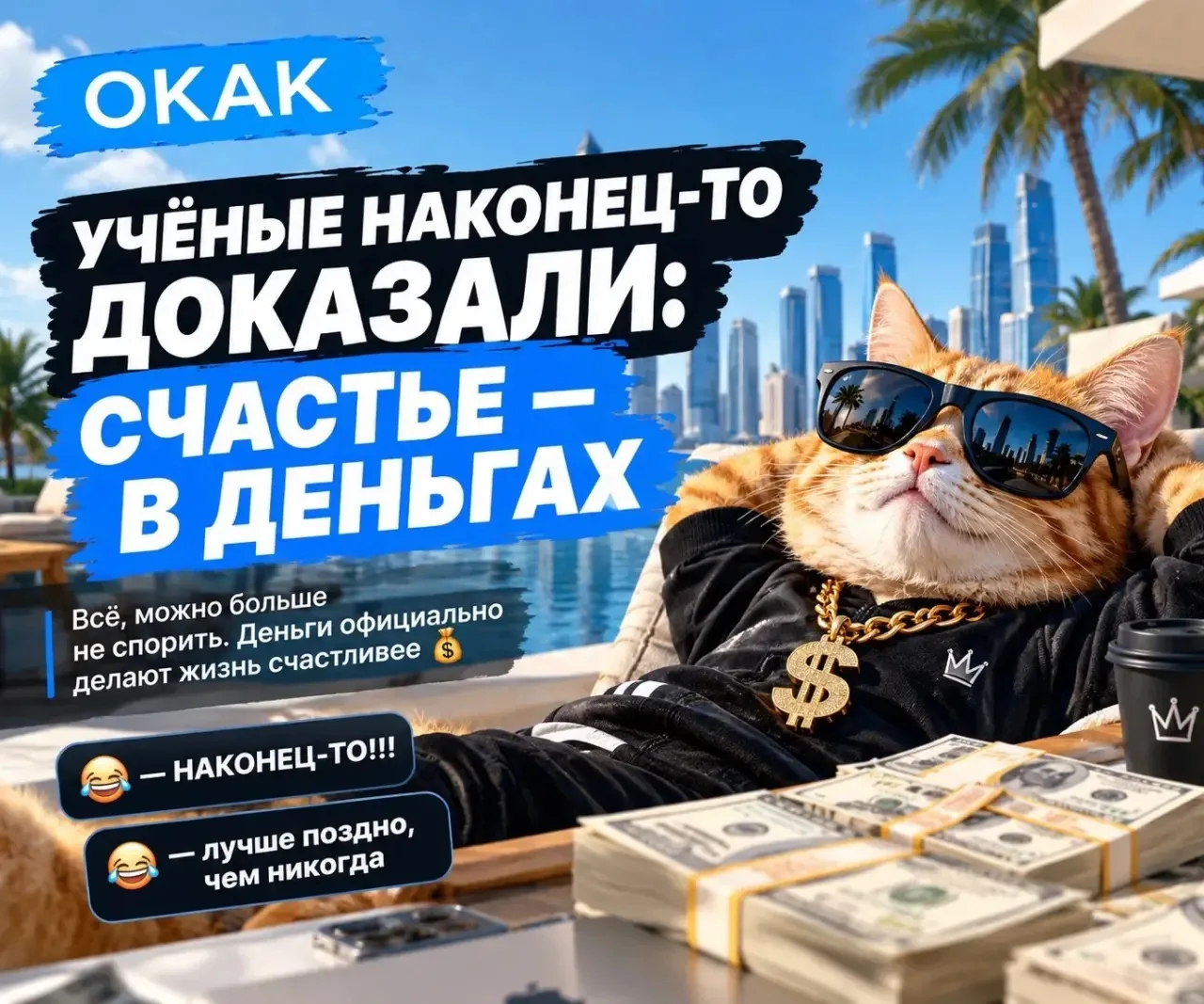 Кто бы что не говорил, а истина, как и счастье , в деньгах)))