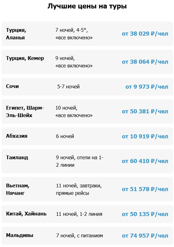Сделали для вас подборку туров по странам🌎✈🏖