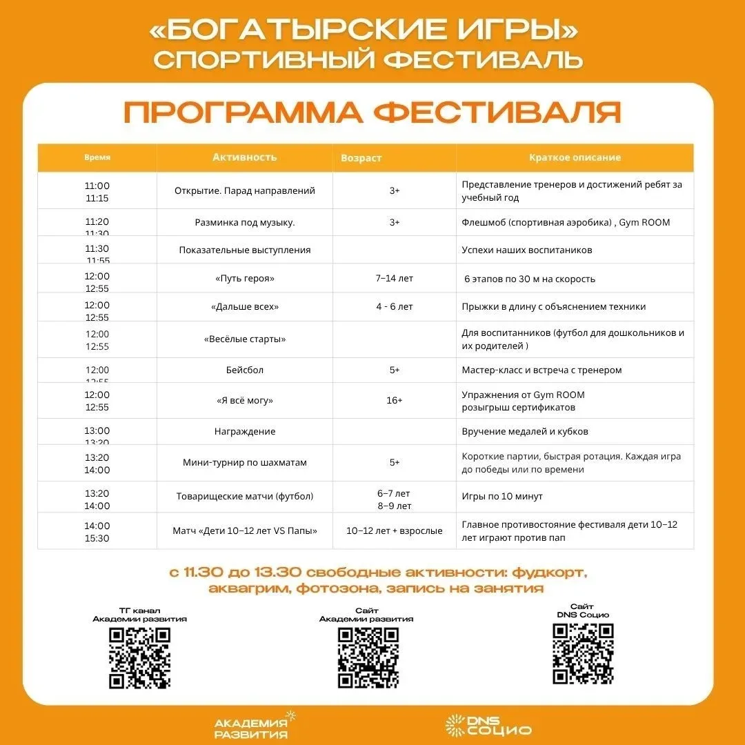БОГАТЫРСКИЕ ИГРЫ В ОЦ «ФОРМАТ» «Академия развития — ты в команде богатырей»  Академия развития пригл