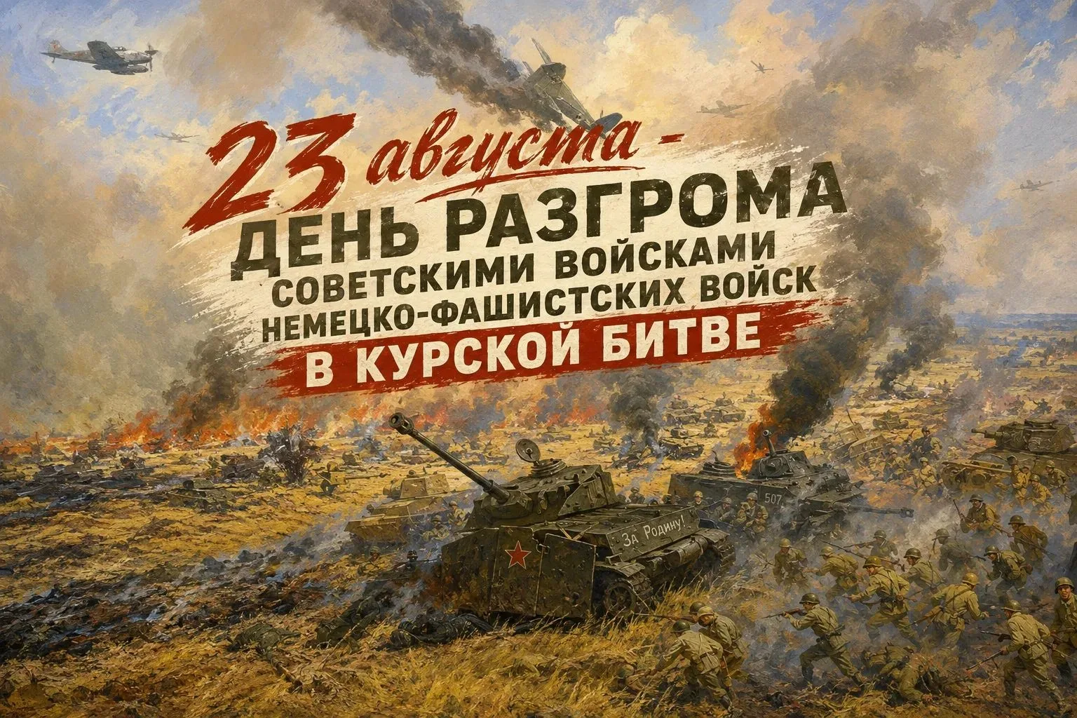 ⚔️ 23 августа – День разгрома советскими войсками немецко-фашистских войск в Курской битве