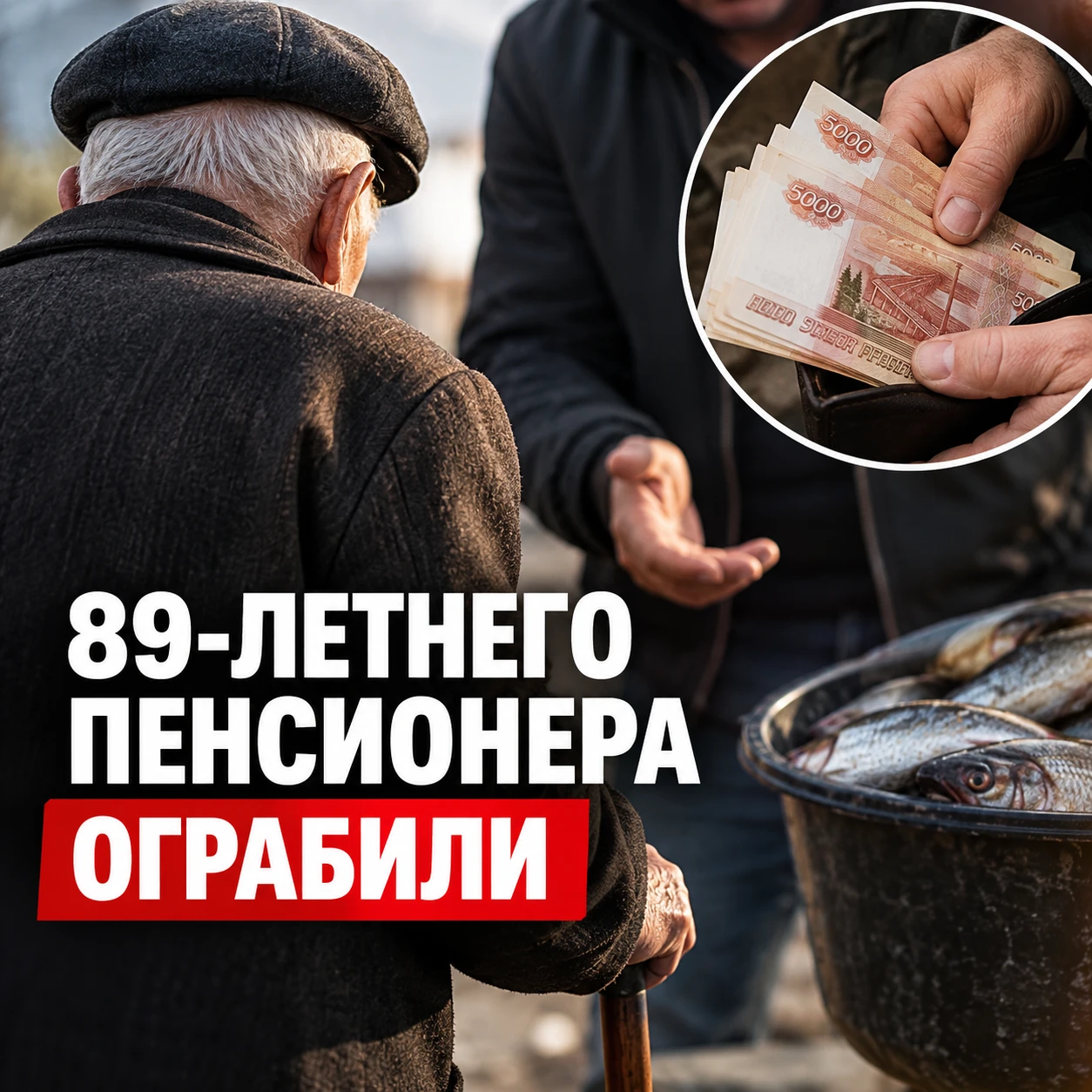 89-летнего пенсионера ограбили под предлогом продажи рыбы
