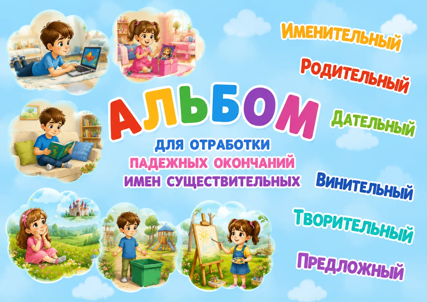 📘 АЛЬБОМ ДЛЯ ОТРАБОТКИ ПАДЕЖНЫХ ОКОНЧАНИЙ ИМЁН СУЩЕСТВИТЕЛЬНЫХ

Формирование грамматического строя 