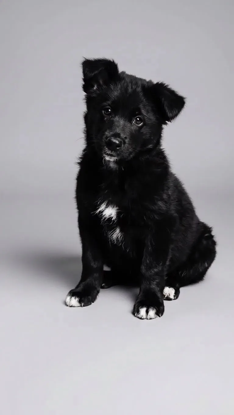 🐾 Ищет дом угольно-черная девчушка!