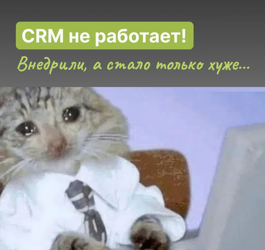 В 99% случаев CRM “не работает” по одной причине: её настроили не под вашу бизнес-логику...

В итоге