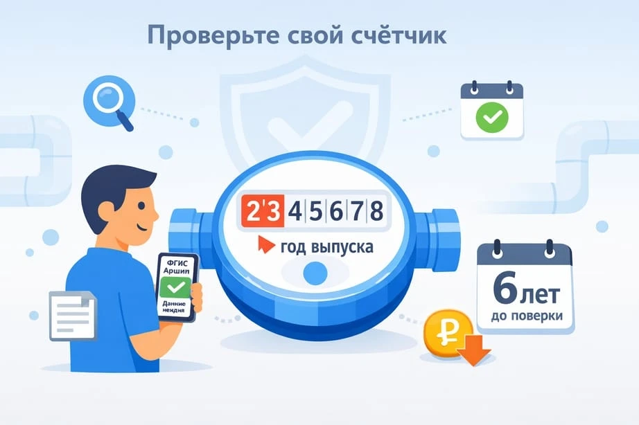👆 Рубрика: «Полезно знать!»

💧 Сроки поверки счётчиков 💧

Уважаемые жители! Напоминаем о необходи