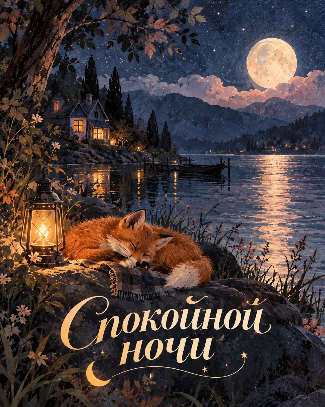 Немного тишины и мягкого света перед сном ✨