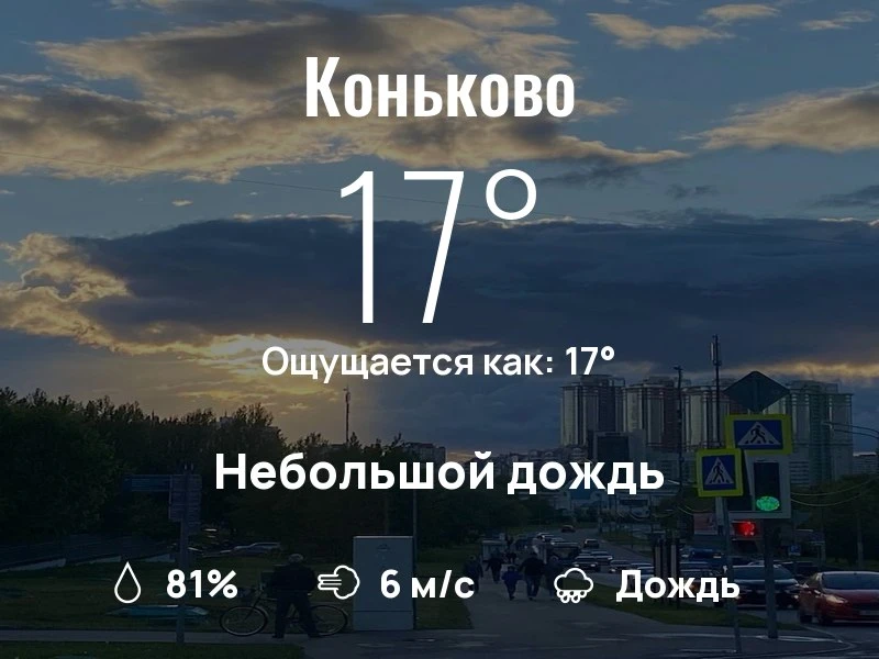 Что с погодой в Коньково?