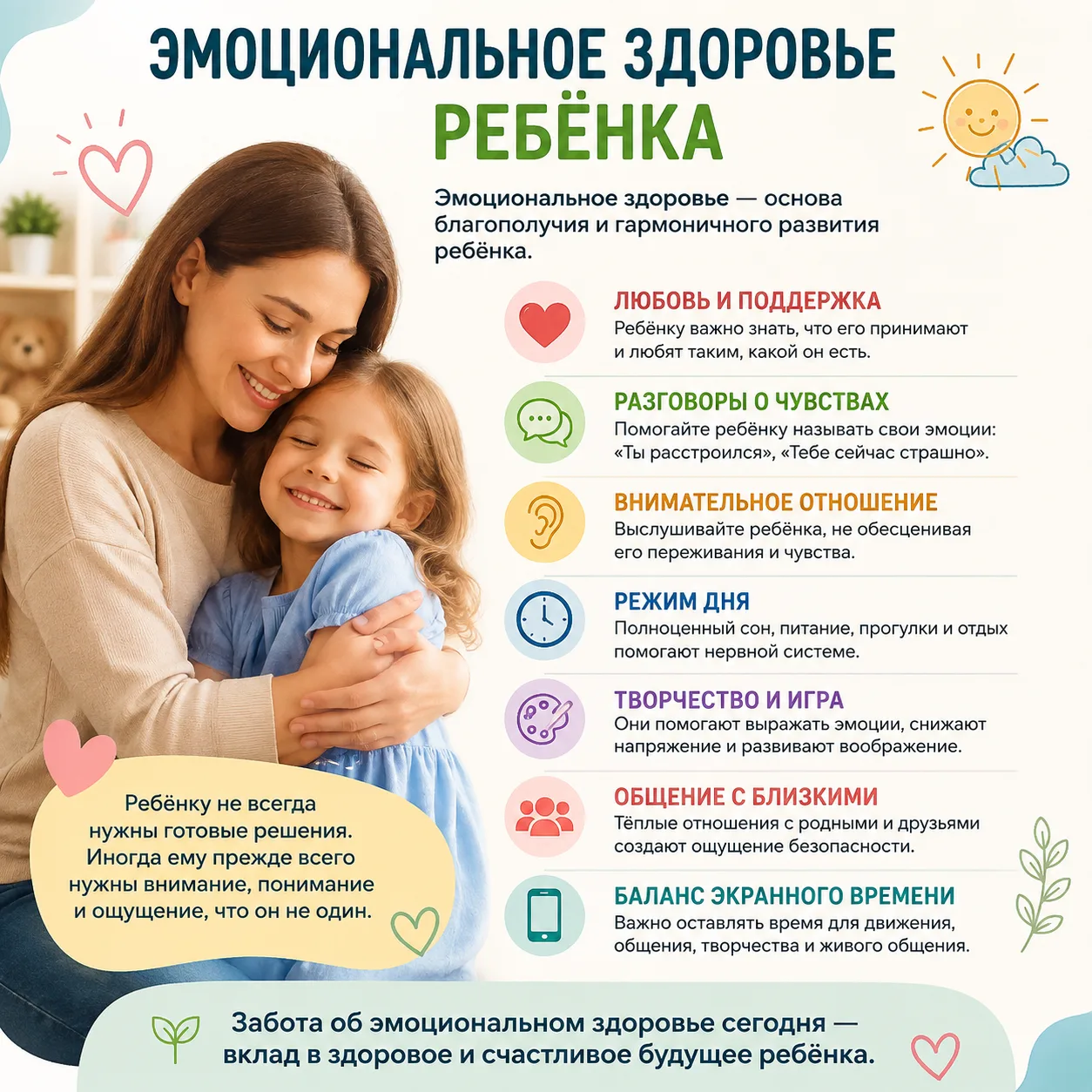 💚 Эмоциональное здоровье ребёнка