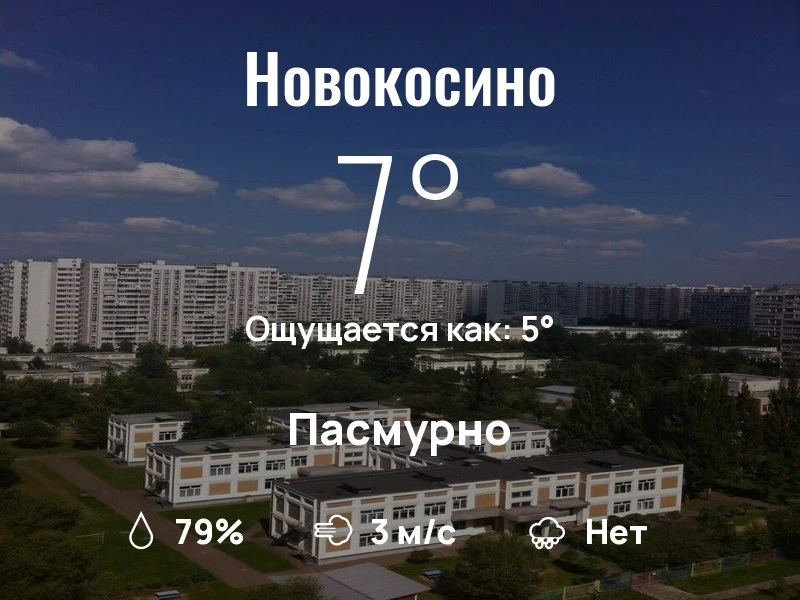 Что с погодой в Новокосино?