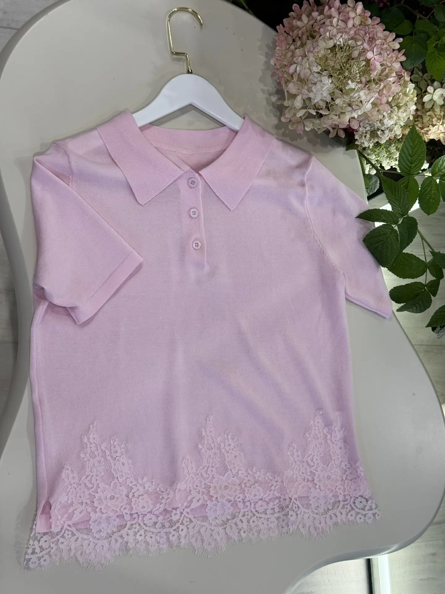 ♥️Поло с кружевом 3800 ₽