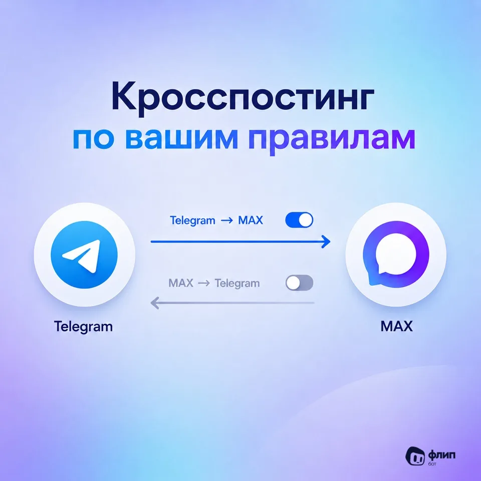 ↔️ Задавайте свои правила кросспостинга