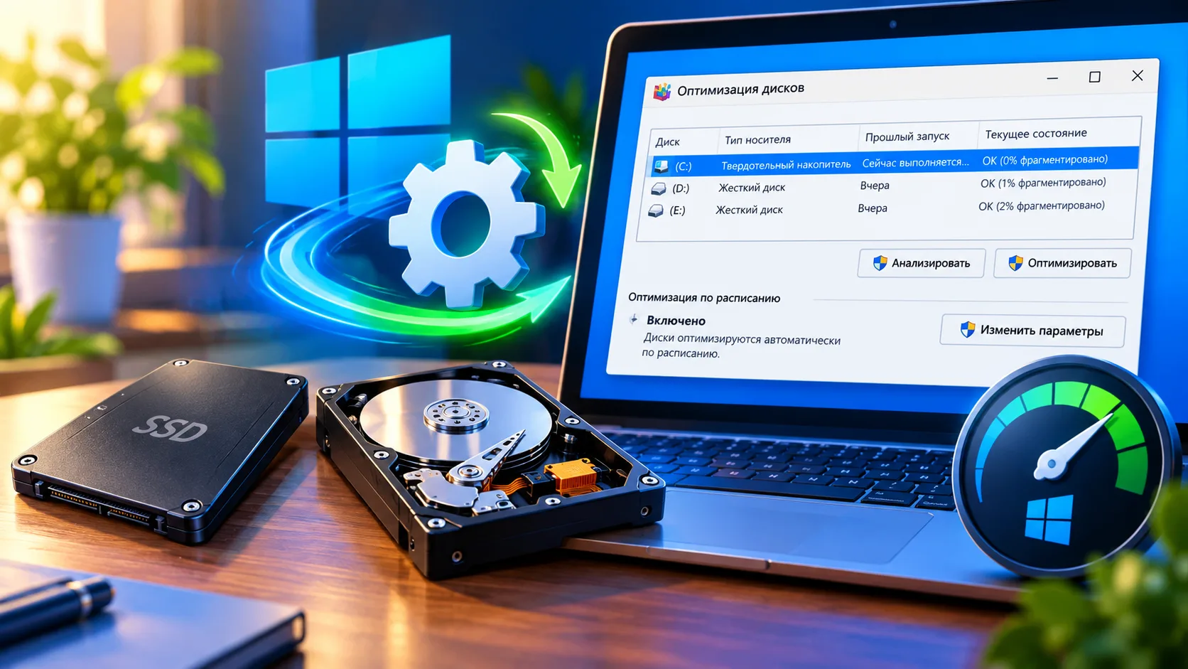 💿 WINDOWS МОЖЕТ САМА ОПТИМИЗИРОВАТЬ ДИСК — ПРОВЕРЬТЕ ЭТУ НАСТРОЙКУ