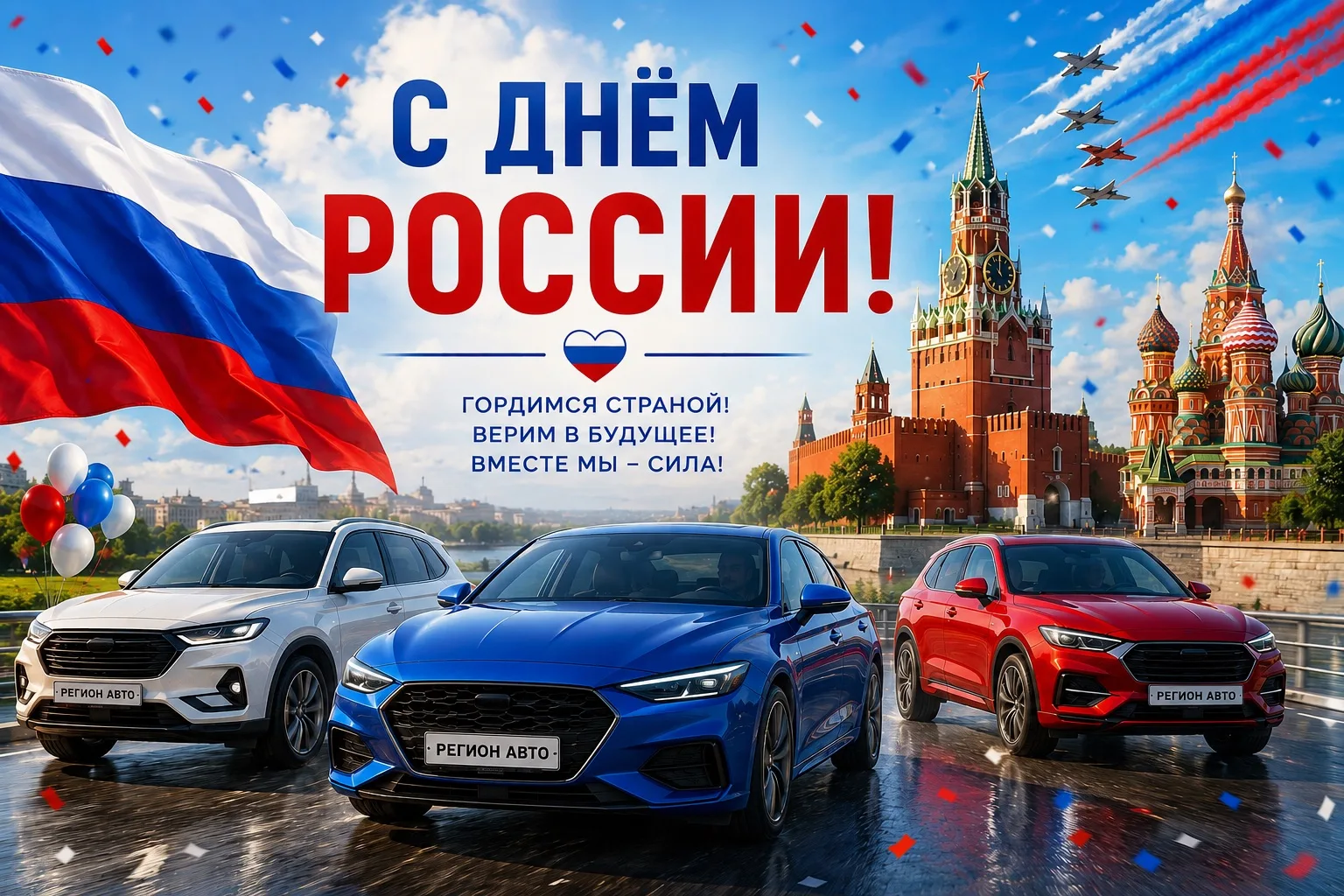 Поздравляем Вас с главным праздником страны! 🇷🇺

Желаем уверенности на дороге, надёжных автомобиле