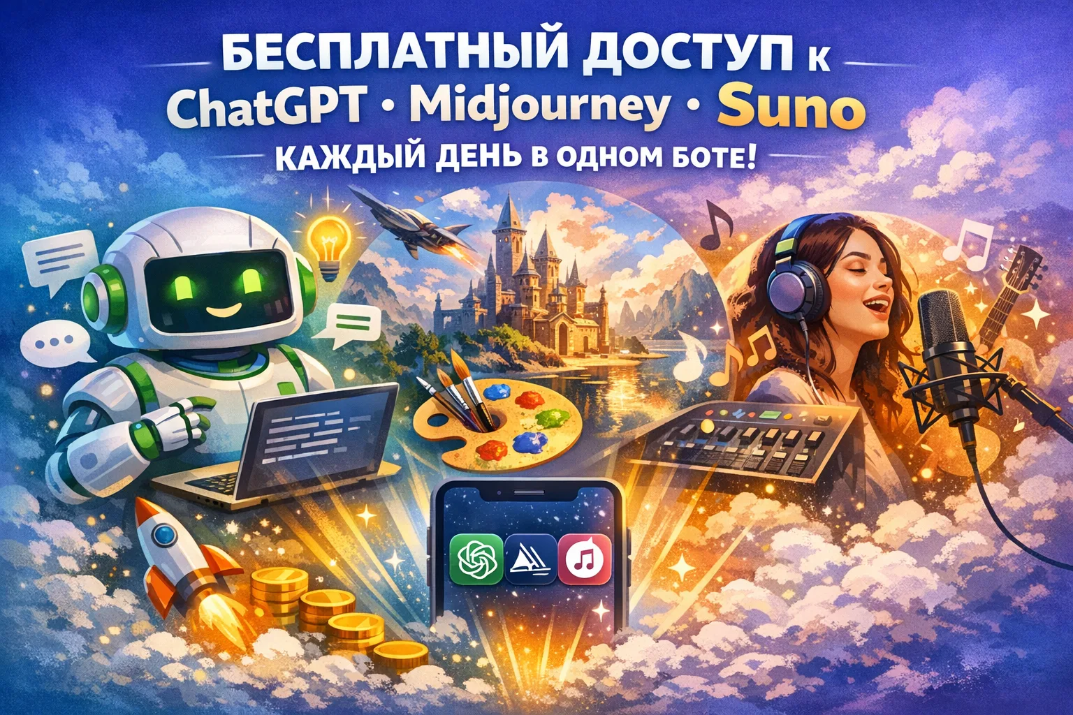 🔥 Бесплатный доступ к ChatGPT, Midjourney и Suno — каждый день в одном боте!

Хочешь попробовать во