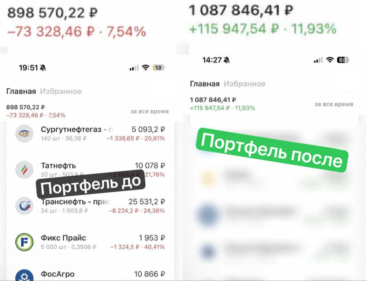 🙏Ребята, если у вас сейчас портфель находится в убытке (от -5% до -30%) подпишитесь на...
