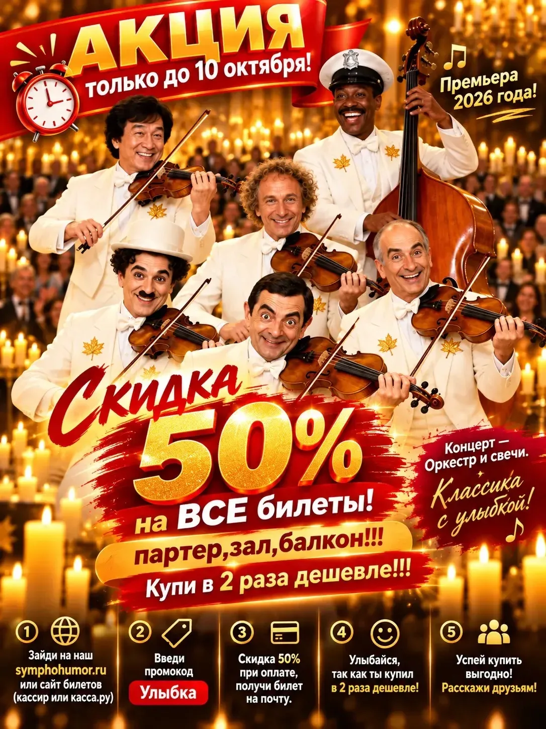✨ Классика с улыбкой.Оркестр и свечи.Симфоюмор 🍁✨💛