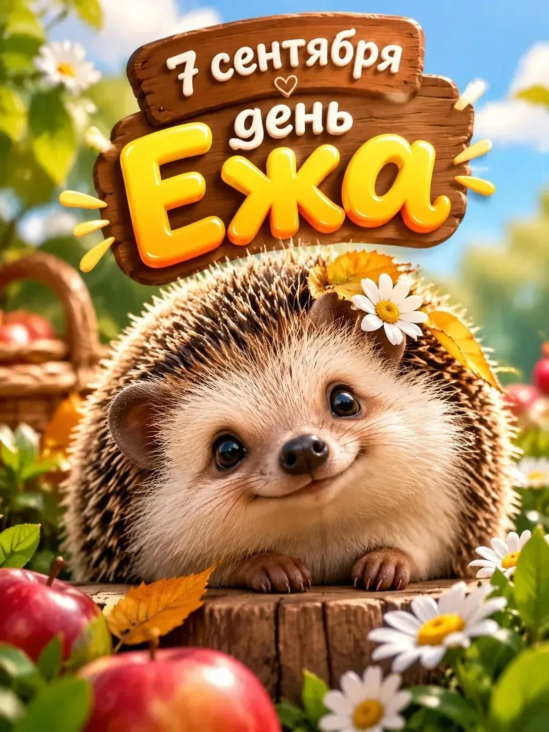 🦔 Сегодня, 7 сентября — День ёжика! 🍂