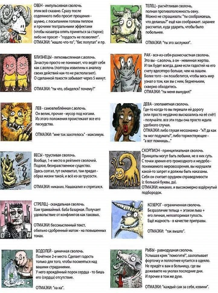 Сволочной гороскоп