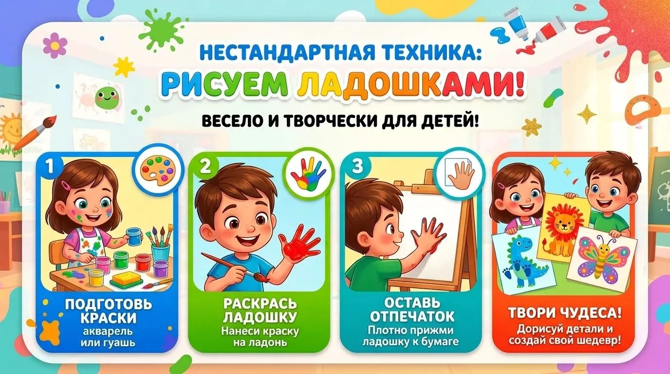 Как ладошка стала крабом 🦀

Когда обычные краски🎨 превращаются в волшебных крабиков ✨ Наши ребята 