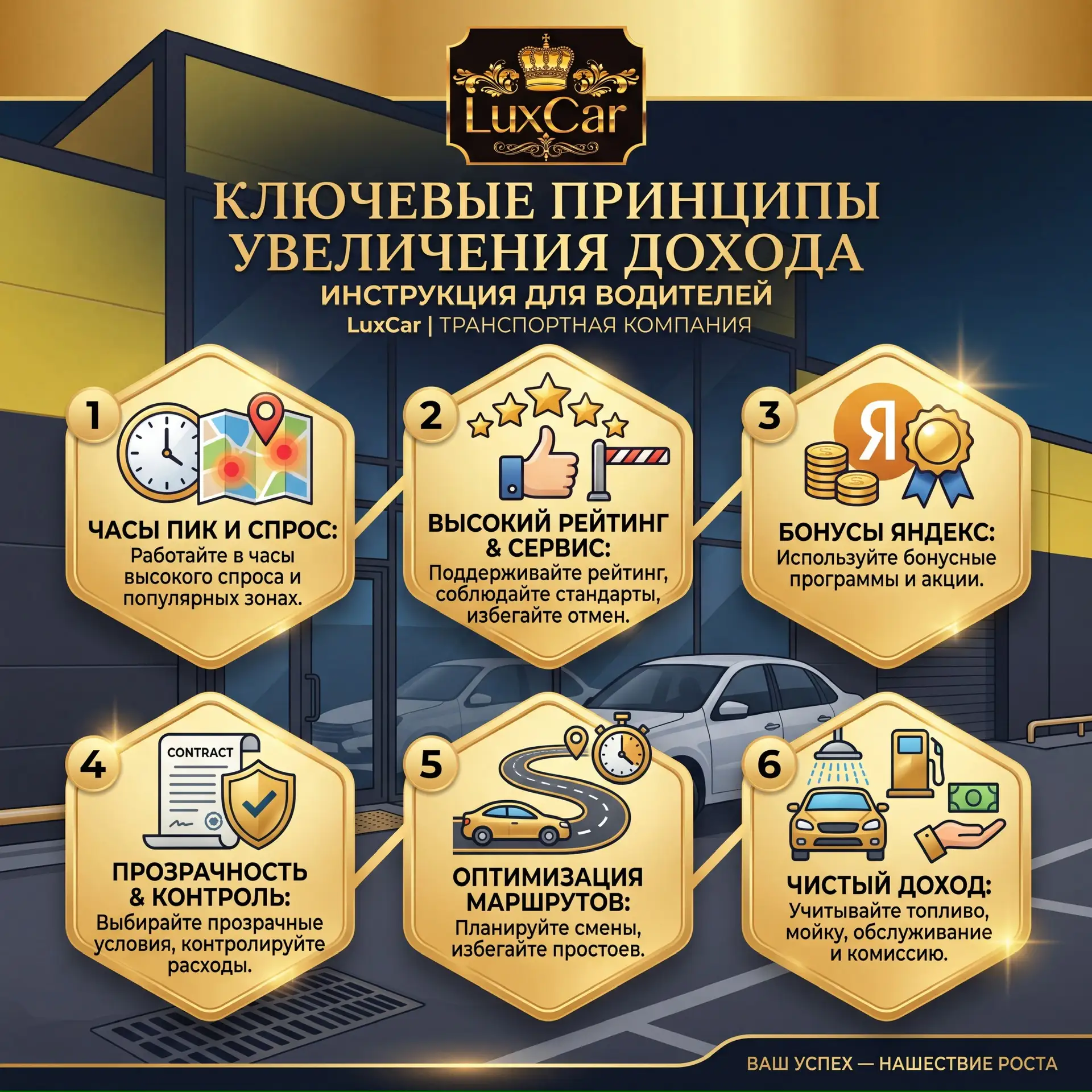 Уважаемые водители TK LuxCar!
